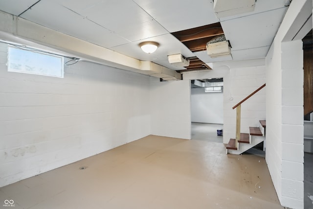 4730 Rookwood Ave, Indianapolis, IN 46208 - below grade area with stairway and plenty of natural light