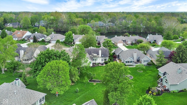 drone / aerial view featuring a residential view