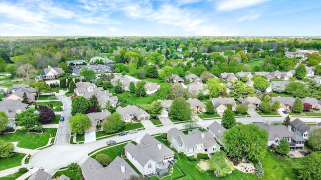 aerial view featuring a residential view