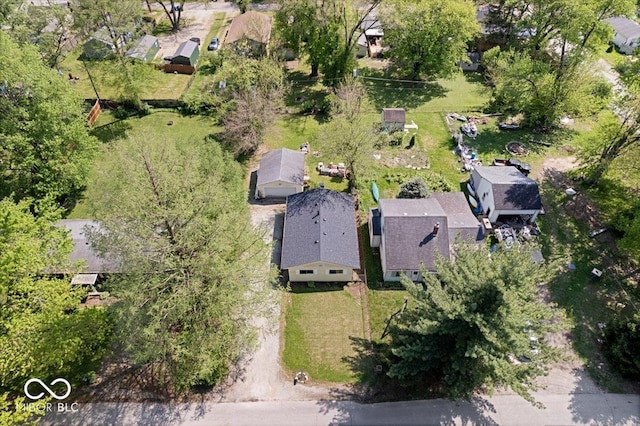 aerial view with a residential view
