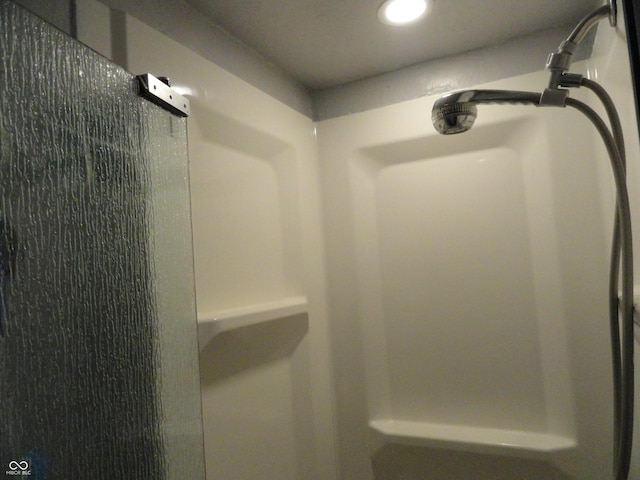 3426 Ireland Dr, Indianapolis, IN 46235 - details with recessed lighting and walk in shower