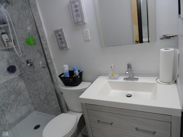 3426 Ireland Dr, Indianapolis, IN 46235 - full bath featuring vanity, toilet, and a shower stall