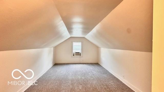 1045 13th St, Tell City, IN 47586 - bonus room featuring carpet floors, lofted ceiling, baseboards, and cooling unit