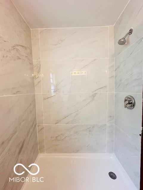 1045 13th St, Tell City, IN 47586 - full bathroom featuring a tile shower