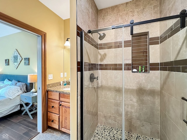 1026 Jackson St, Columbus, IN 47201 - ensuite bathroom with a stall shower and vanity