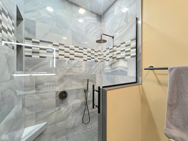1026 Jackson St, Columbus, IN 47201 - bathroom with tiled shower