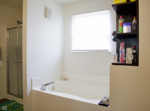 1831 Brook Crossing Way, Indianapolis, IN 46229 - bathroom with a shower stall and a garden tub