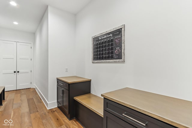 11064 Hamilton Run, Zionsville, IN 46077 - mudroom featuring recessed lighting, light wood-style floors, and baseboards