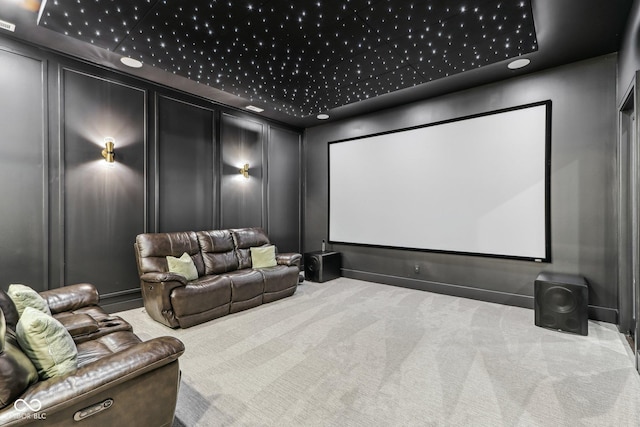 11064 Hamilton Run, Zionsville, IN 46077 - carpeted home theater with a decorative wall