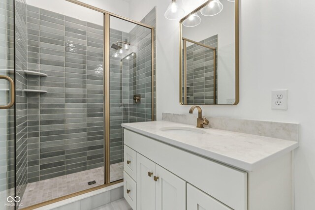 11064 Hamilton Run, Zionsville, IN 46077 - full bathroom with a stall shower and vanity