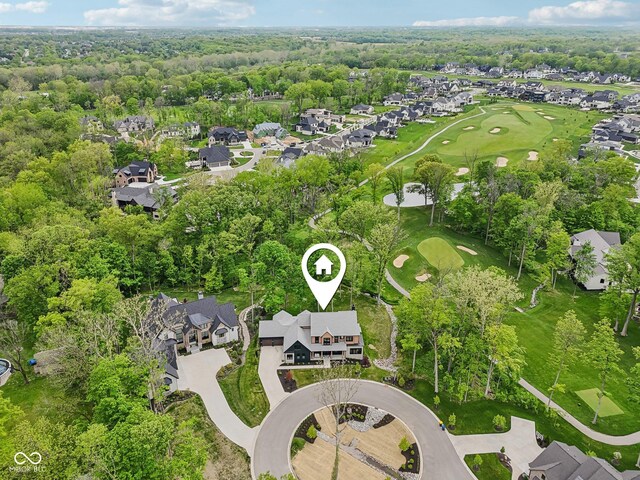 11064 Hamilton Run, Zionsville, IN 46077 - aerial overview of property's location featuring nearby suburban area and a golf club