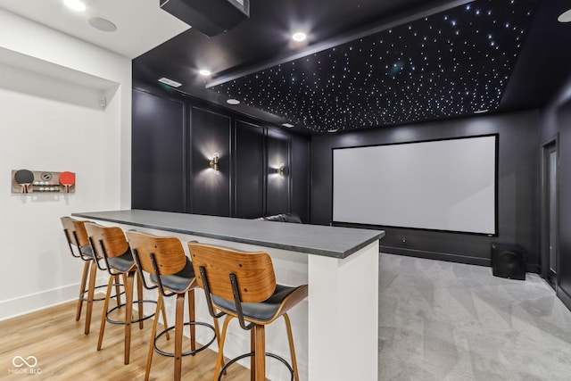 11064 Hamilton Run, Zionsville, IN 46077 - cinema room with baseboards and a community bar