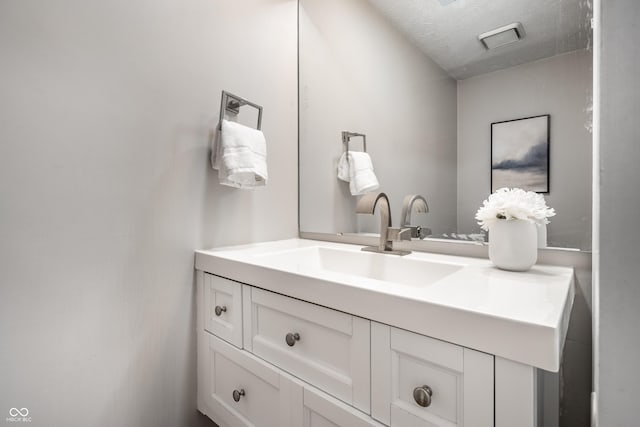 2823 Somerset Bay, Indianapolis, IN 46240 - bathroom with vanity and a textured ceiling