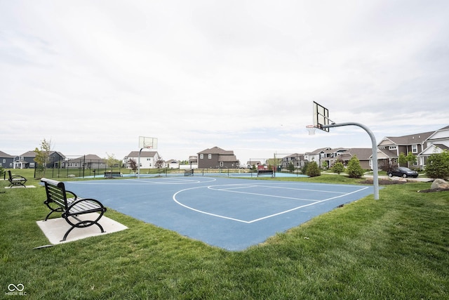 2628 Lamar Dr, Whitestown, IN 46075 - view of sport court featuring community basketball court and a residential view