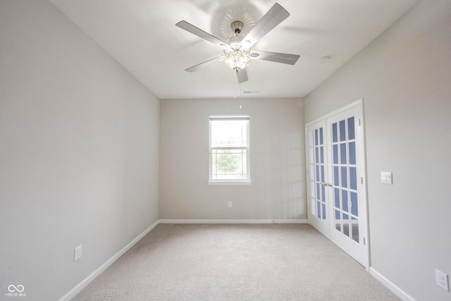 2628 Lamar Dr, Whitestown, IN 46075 - carpeted spare room featuring ceiling fan and a smoke detector