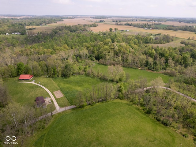 aerial view of property and surrounding area with rural landscape