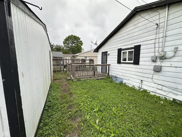 4109 E 21st St, Indianapolis, IN 46218 - view of yard with a wooden deck