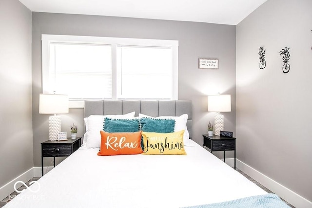 bedroom with baseboards