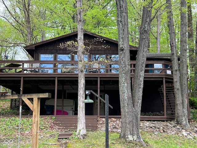exterior space with a deck