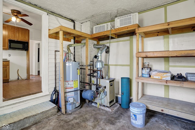 utilities featuring a heating unit and water heater