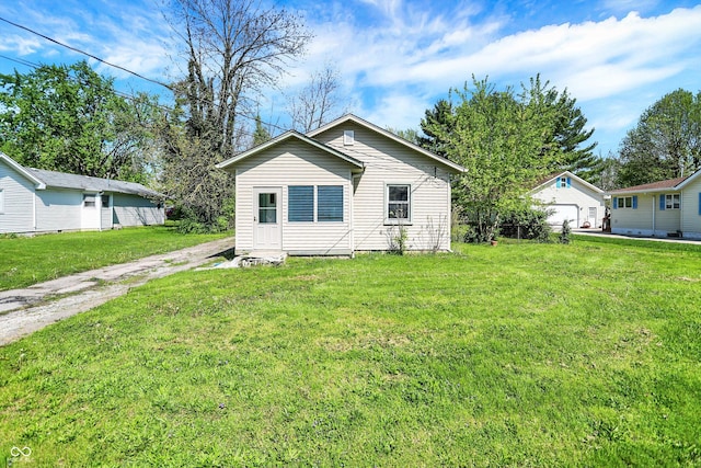 exterior space with a front lawn