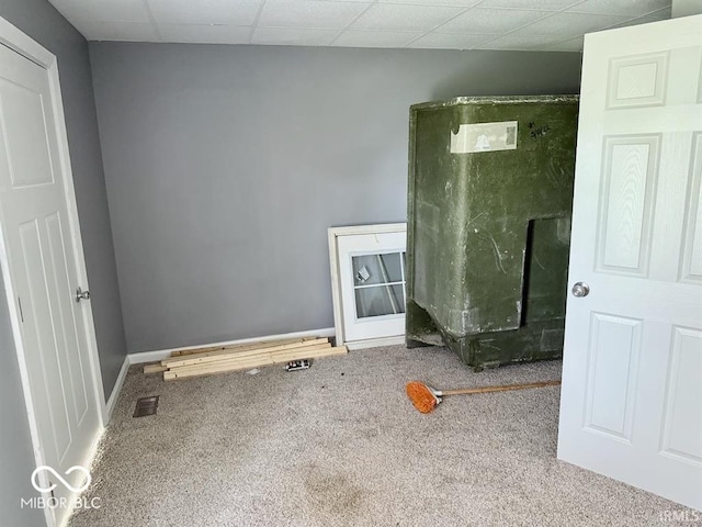 interior space featuring visible vents and baseboards