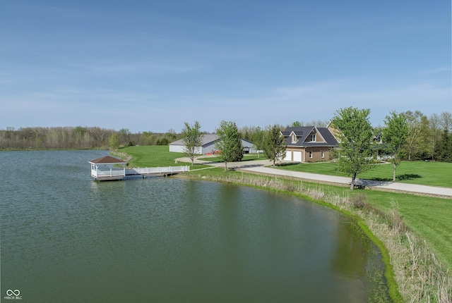 12520 E Stanley Rd, Selma, IN 47383 - property view of water featuring a dock
