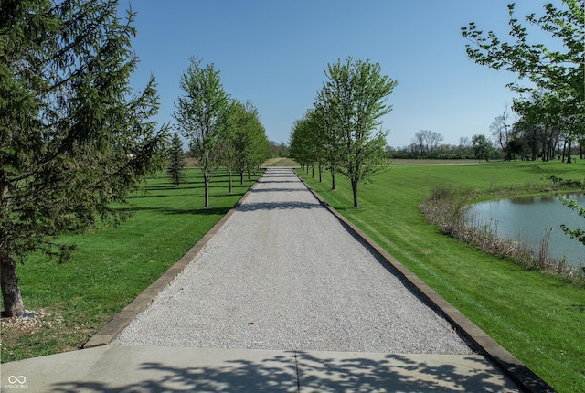 12520 E Stanley Rd, Selma, IN 47383 - view of community with a water view and a yard