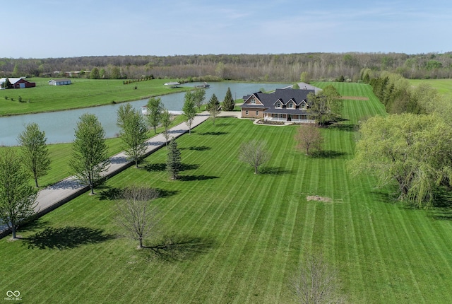 12520 E Stanley Rd, Selma, IN 47383 - birds eye view of property with a water view