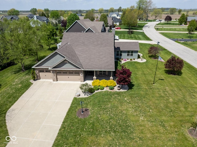 5136 Centerview Dr, Battle Ground, IN 47920 - drone / aerial view with a residential view
