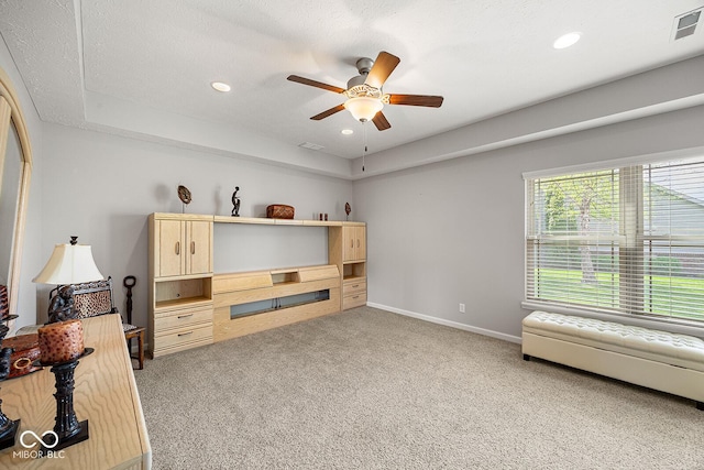 5136 Centerview Dr, Battle Ground, IN 47920 - interior space with baseboards, ceiling fan, recessed lighting, and visible vents