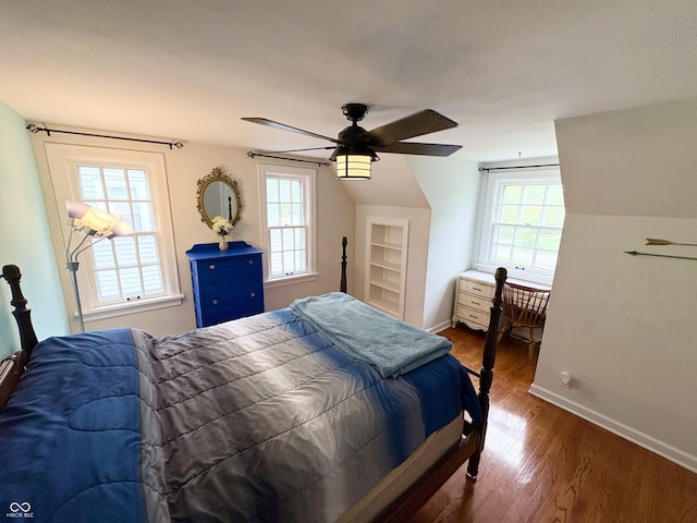 155 N Franklin Rd, Indianapolis, IN 46219 - bedroom featuring baseboards, a ceiling fan, and wood finished floors