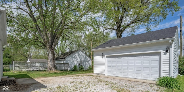 155 N Franklin Rd, Indianapolis, IN 46219 - detached garage featuring fence