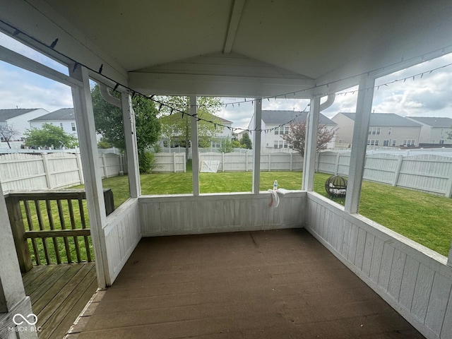 317 Legacy Blvd, Greenwood, IN 46143 - unfurnished sunroom with a residential view