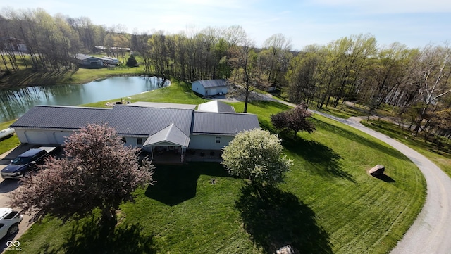 11815 E Pocahontas Dr, Greencastle, IN 46135 - aerial view of property and surrounding area featuring a nearby body of water