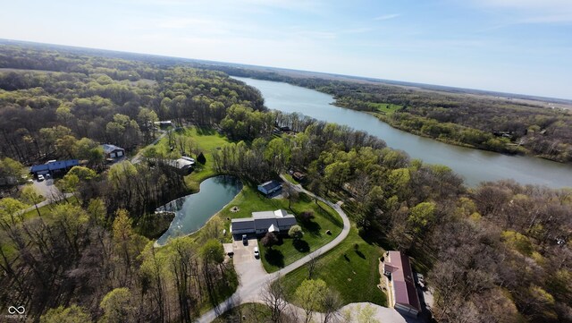 11815 E Pocahontas Dr, Greencastle, IN 46135 - aerial view of property's location featuring a large body of water and a heavily wooded area