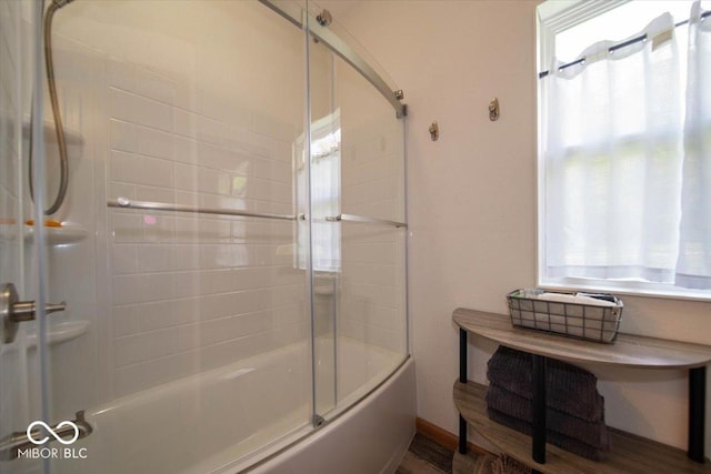 11815 E Pocahontas Dr, Greencastle, IN 46135 - full bathroom featuring shower / bath combination with glass door