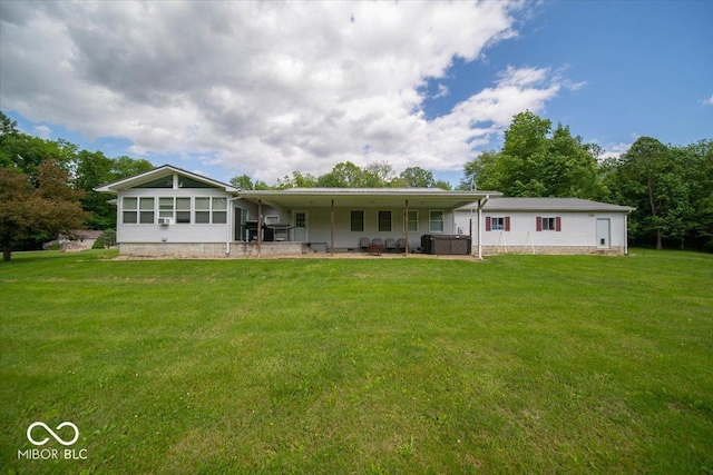 11815 E Pocahontas Dr, Greencastle, IN 46135 - back of house featuring a yard