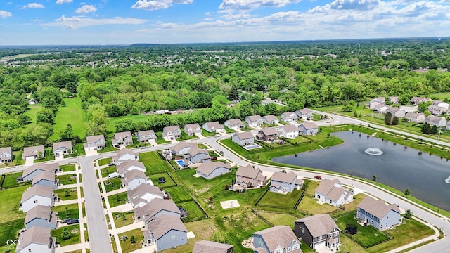 5580 Pintail Ln, Greenwood, IN 46143 - aerial view of residential area featuring a nearby body of water