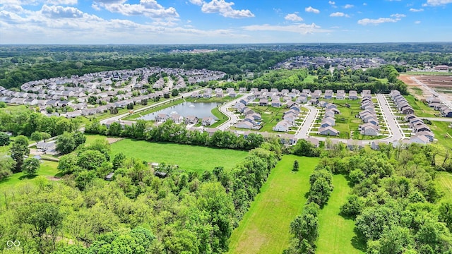 5580 Pintail Ln, Greenwood, IN 46143 - aerial view of residential area featuring a large body of water