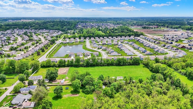 5580 Pintail Ln, Greenwood, IN 46143 - aerial view of residential area with a large body of water