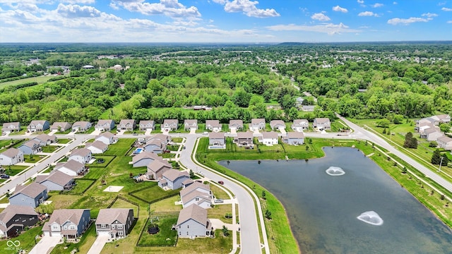 5580 Pintail Ln, Greenwood, IN 46143 - aerial view of residential area featuring a large body of water
