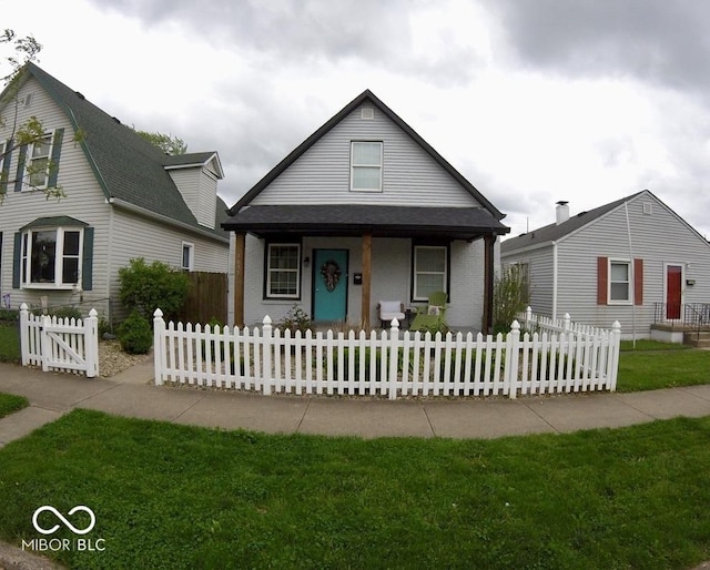 bungalow-style house with covered porch