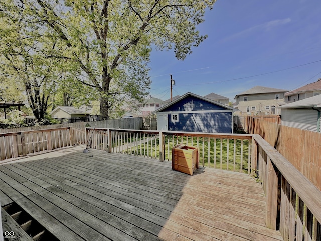 2940 N Park Ave, Indianapolis, IN 46205 - wooden terrace featuring a fenced backyard and a residential view