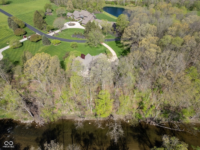 6821 Ripple Creek Dr, Lafayette, IN 47905 - birds eye view of property featuring a water view