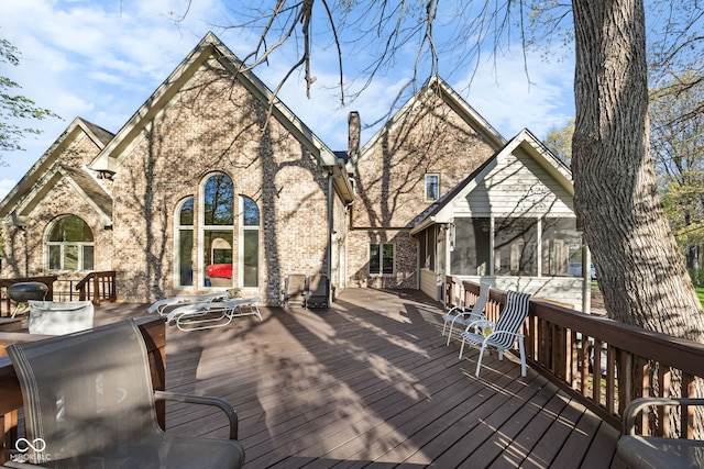 6821 Ripple Creek Dr, Lafayette, IN 47905 - view of wooden terrace