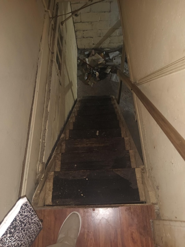 view of stairway