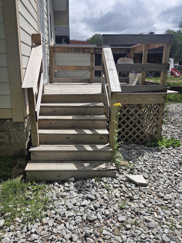 exterior space with stairs