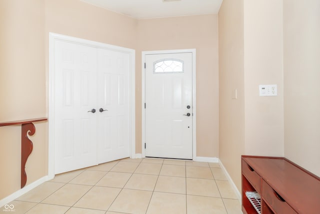 2761 Winding Creek Ln, Greenfield, IN 46140 - foyer with baseboards and light tile patterned floors
