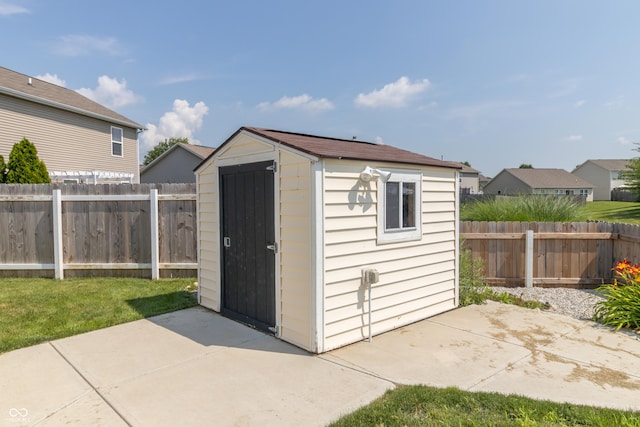 2761 Winding Creek Ln, Greenfield, IN 46140 - view of shed featuring a fenced backyard